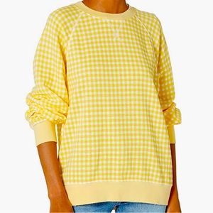 Bandier x Sincerely Jules Vintage Yellow Gingham Sweatshirt